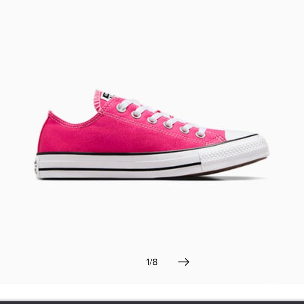 NEW Chaotic Fushia Converse Low Tops